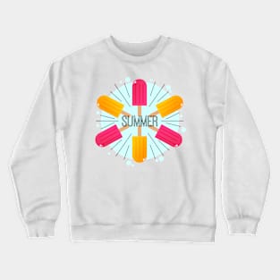 Summer Time with Popsicle Illustration Crewneck Sweatshirt